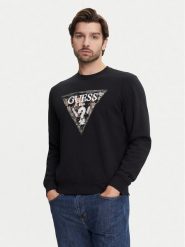 Guess Bluza M5YQ05 K68I4 Czarny Regular Fit. Czarne bluzy męskie Guess, m, z aplikacjami, z bawełny, bez ramiączek, bez kaptura. Za 359.99 zł.