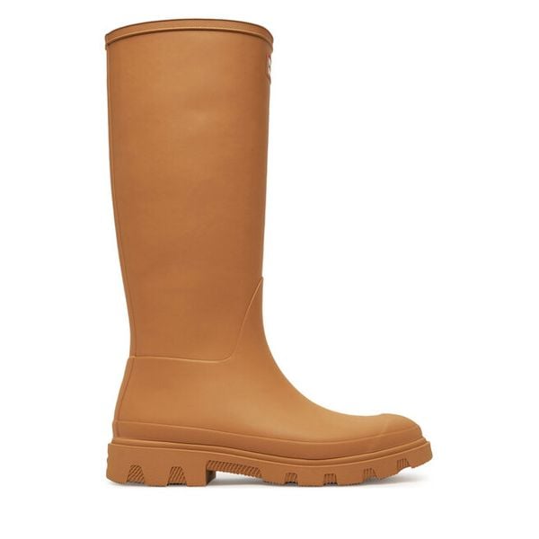 Kalosze Hunter. Brązowe kalosze damskie Hunter, bez wzorów, bez zapięcia. Za 289.99 zł.