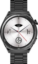 Smartwatch Garett V12 Czarny (V12_BLK_STL). Czarne zegarki smartwatch GARETT, bez wzorów. Za 396.52 zł.