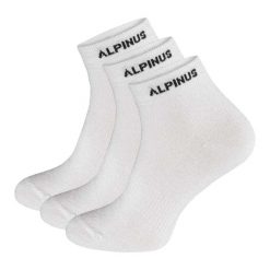 Skarpety Puyo Dla Dorosłych Unisex (zestaw 3 Sztuk). Białe skarpetki damskie Alpinus, bez wzorów. Za 63.99 zł.
