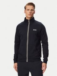 BOSS Bluza Authentic Jacket Z 50545564 Granatowy Regular Fit. Niebieskie bluzy męskie Boss, l, bez wzorów, z bawełny, bez ramiączek, bez kaptura. Za 429.99 zł.