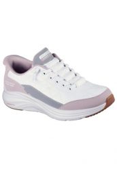 Tenisówki Skechers Model Slip-ins Vapor Foam Kolor Biały. Białe trampki i tenisówki damskie Skechers, z aplikacjami, z materiału, bez zapięcia. Za 369.99 zł.