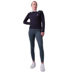 Sweter z dzianiny z logo dla kobiet PS of Sweden. Niebieskie swetry nierozpinane damskie PS OF SWEDEN, na zimę, bez wzorów, z dzianiny, bez kołnierzyka, bez ramiączek. Za 570.50 zł.