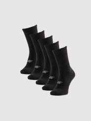 4F Skarpetki długie (5-pack) męskie - szare 43-46. Szare skarpety męskie 4F, bez wzorów. Za 69.99 zł.