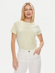 Guess T-Shirt Skylar V4GI09 J1314 Zielony Slim Fit. Zielone t-shirty damskie Guess, s, z aplikacjami, z bawełny, bez kołnierzyka, bez ramiączek. Za 169.99 zł.
