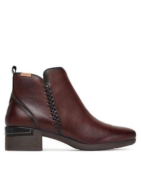 Pikolinos Botki W6W-8950 Brązowy. Brązowe botki damskie Pikolinos, bez wzorów, ze skóry, bez obcasa, na słupku, bez zapięcia. Za 659.99 zł.