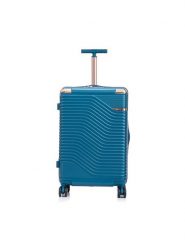 Semi Line Walizka średnia T5812-4 Granatowy. Niebieskie walizki męskie Semi-line, bez wzorów, z tworzywa sztucznego, średnie. Za 219.99 zł.