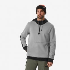 Bluza snowboardowa z kapturem męska Dreamscape 100 1/2 zip. Bluzy męskie DREAMSCAPE, na zimę, m, bez wzorów, z bawełny, z kapturem, narciarskie. Za 169.99 zł.