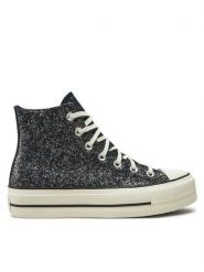 Converse Trampki Chuck Taylor All Star Lift Platform Glitter A09551C 401 Czarny. Czarne trampki i tenisówki damskie Converse, bez wzorów, z materiału, bez zapięcia. Za 289.99 zł.