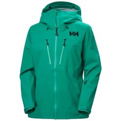 Kurtka damska Helly Hansen Odin Ultimate Infinity. Zielone kurtki sportowe damskie Helly Hansen, bez wzorów, bez ramiączek, bez kaptura. Za 1,878.00 zł.