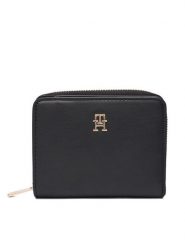 Tommy Hilfiger Portfel Th Icon Med Za Flap AW0AW17742 Czarny. Czarne portfele damskie Tommy Hilfiger, ze skóry. Za 259.99 zł.