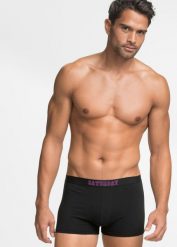 Bokserki (7 par). Czarne bokserki męskie bonprix, bez wzorów. Za 132.99 zł.