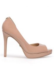 Nine West Szpilki WFA2733-1 Beżowy. Brązowe szpilki damskie Nine West, bez wzorów, z syntetyku, bez obcasa, na szpilce, bez zapięcia. Za 219.99 zł.