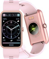 Smartwatch Rubicon RNCE83 Różowy (RNCE83). Czerwone zegarki smartwatch Rubicon, bez wzorów. Za 149.67 zł.