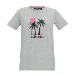 T-shirt Damski Palma Filandra VX Paradise. Szare t-shirty damskie Regatta, bez wzorów, casualowe, bez kołnierzyka, bez ramiączek. Za 67.99 zł.