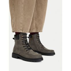 Trzewiki Beverly Hills Polo Club. Zielone botki damskie Beverly Hills Polo Club, bez wzorów, bez obcasa, na płaskiej podeszwie, bez zapięcia. Za 259.99 zł.
