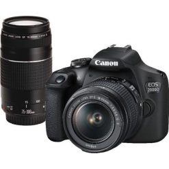 Canon EOS 2000D + EF-S 18-55mm f/3,5-5.6 IS II + EF 75-300mm f/4–5.6 III- szybka wysyłka! - Raty 20 x 125,0 zł - Raty do 20x0%. Lustrzanki cyfrowe Canon. Za 2,499.99 zł.