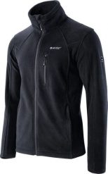 Hi-Tec POLAR MONAR BLACK L. Czarne bluzy sportowe męskie Hi-tec, l, bez wzorów, z polaru, bez kaptura. Za 135.62 zł.