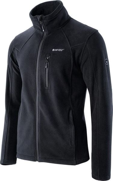 Hi-Tec POLAR MONAR BLACK L. Czarne bluzy sportowe męskie Hi-tec, l, bez wzorów, z polaru, bez kaptura. Za 120.37 zł.