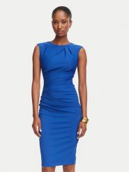 Rinascimento Sukienka koktajlowa CFC0130273003 Niebieski Slim Fit. Niebieskie sukienki damskie Rinascimento, l, bez wzorów, z syntetyku, wizytowe, bez kołnierzyka, bez ramiączek. Za 469.99 zł.
