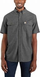 Carhartt Koszula Carhartt Midweight Chambray Black. Czarne koszule męskie Carhartt, m, bez wzorów, bez kołnierzyka, bez ramiączek. Za 160.02 zł.