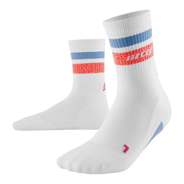 Skarpety kompresyjne damskie sportowe CEP Miami Vibes 80's krótkie. Białe skarpetki damskie CEP, bez wzorów. Za 74.00 zł.