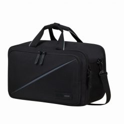 Plecak torba kabinowa z kieszenią na laptop American Tourister. Czarne plecaki męskie American Tourister, bez wzorów. Za 214.99 zł.