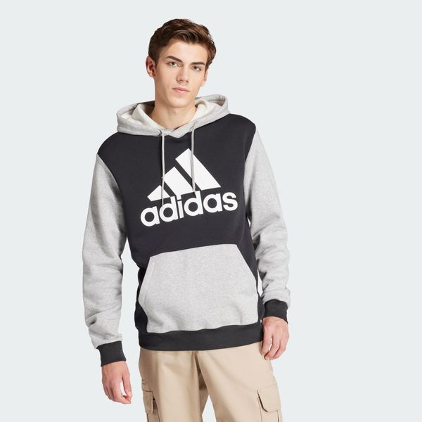 Bluza z kapturem Essentials Fleece Big Logo. Czarne bluzy męskie Adidas, m, bez wzorów, z materiału, z kapturem, na fitness i siłownię. W wyprzedaży za 220.75 zł.