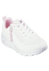 Buty SKECHERS UNO LITE - EASY ZIP Biały. Białe obuwie trekkingowe damskie Skechers, z materiału, bez zapięcia. Za 259.99 zł.