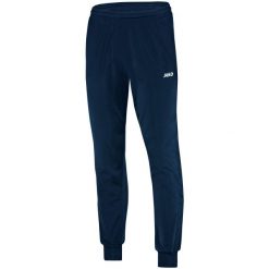 Spodnie dresowe Jako polyester Classico tailles courtes. Niebieskie spodnie sportowe damskie Jako, bez wzorów, z dresówki, sportowe, do piłki nożnej. Za 173.00 zł.