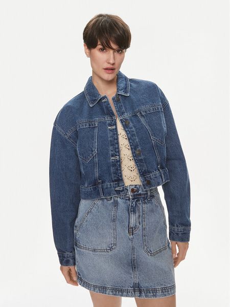 Noisy May Kurtka jeansowa Ronja 27029251 Niebieski Regular Fit. Niebieskie kurtki damskie Noisy May, l, bez wzorów, z bawełny, bez kaptura. Za 119.99 zł.