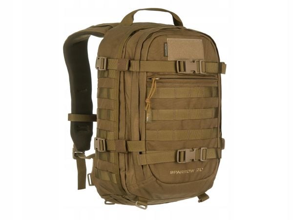 Plecak turystyczny Sparrow II 20L. Brązowe plecaki męskie Wisport, bez wzorów, z materiału. Za 599.00 zł.
