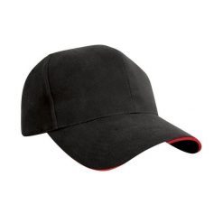 Czapka Z Daszkiem Sandwich Ze Szczotkowanej Bawełny. Brązowe czapki damskie RESULT HEADWEAR, bez wzorów, z bawełny. Za 39.99 zł.