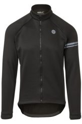 Męska kurtka rowerowa zimowa Essential softshell czarna. Czarne kurtki sportowe męskie AGU, na zimę, m, bez wzorów, z materiału, z kapturem, rowerowe. Za 428.25 zł.