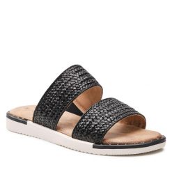 Klapki s.Oliver. Czarne klapki damskie S.Oliver, bez wzorów, bez obcasa, bez zapięcia. Za 169.99 zł.