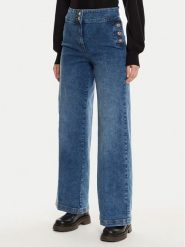 Silvian Heach Jeansy Galta GPA24261JE Niebieski Wide Leg. Niebieskie jeansy damskie Silvian Heach, bez wzorów, z bawełny. Za 399.99 zł.