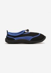Czarno-Niebieskie Buty Sportowe z Elastyczną Podeszwą Namsilie. Czarne buty sportowe męskie Born2be, bez wzorów, bez zapięcia. Za 34.99 zł.