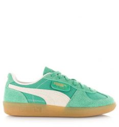 Tenisówki Puma Model Palermo Vintage Kolor Zielony. Zielone trampki i tenisówki damskie Puma, bez wzorów, z materiału, bez zapięcia. Za 425.15 zł.