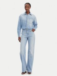 Elisabetta Franchi Kombinezon TJ-44D-61E2-V690 Niebieski Regular Fit. Niebieskie sukienki damskie Elisabetta Franchi, bez wzorów, z bawełny, bez kołnierzyka, bez ramiączek. Za 2,939.00 zł.