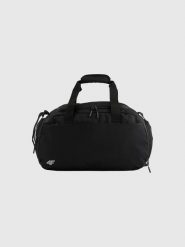 Torba treningowa na siłownię z kieszenią na buty unisex czarna 4F ONE-SIZE. Czarne torby sportowe męskie 4F, bez wzorów, z materiału, na ramię. Za 149.99 zł.