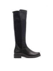 Remonte Oficerki D8371-01 Czarny. Czarne kozaki damskie Remonte, bez wzorów, ze skóry, bez obcasa, na płaskiej podeszwie, bez zapięcia. Za 423.00 zł.