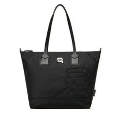 Torebka KARL LAGERFELD. Czarne shopperki damskie KARL LAGERFELD, bez wzorów, bez dodatków. Za 619.99 zł.