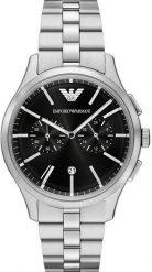 Zegarek Emporio Armani Dario Zegarek męski czarna tarcza 42 mm (AR11691). Czarne zegarki męskie Emporio Armani, bez wzorów. Za 779.07 zł.