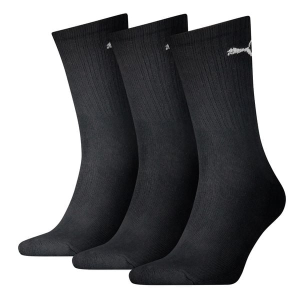 Skarpety Sportowe Unisex Dla Dorosłych Z Logo (zestaw 3 Sztuk). Czarne skarpetki damskie Puma, bez wzorów, z bawełny. Za 37.90 zł.