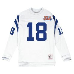 Koszulka NFL Indianapolis Colts Peyton Manning. Białe bluzy męskie Mitchell & Ness, m, bez wzorów, bez ramiączek, bez kaptura. W wyprzedaży za 396.00 zł.
