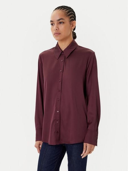 Guess Koszula A114 Bordowy Regular Fit. Czerwone koszule damskie Guess, l, z aplikacjami, z syntetyku, bez kołnierzyka, bez ramiączek. Za 223.99 zł.
