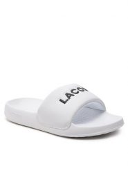 Lacoste Klapki Serve Slide 1.0 747CFA0032 Biały. Białe klapki damskie Lacoste, bez wzorów, z syntetyku, bez obcasa, bez zapięcia. Za 199.99 zł.