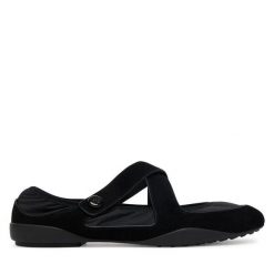 Baleriny Tory Burch. Czarne balerinki damskie Tory Burch, bez wzorów, sportowe, bez obcasa, bez zapięcia. Za 1,419.00 zł.