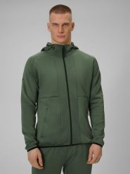 4F Bluza treningowa regular szybkoschnąca męska - khaki XL. Brązowe bluzy męskie 4F, m, bez wzorów, z materiału, bez ramiączek, bez kaptura. Za 269.99 zł.