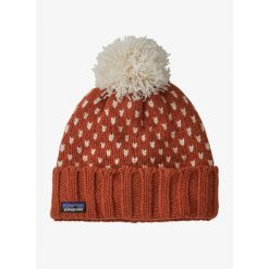 Czapka zimowa Patagonia Snowbelle Beanie - offset dot/burnished red. Czerwone czapki damskie Patagonia, na zimę, bez wzorów, sportowe. W wyprzedaży za 190.25 zł.